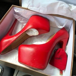 Christian Louboutin Red “Daffodile” 160mm Platform